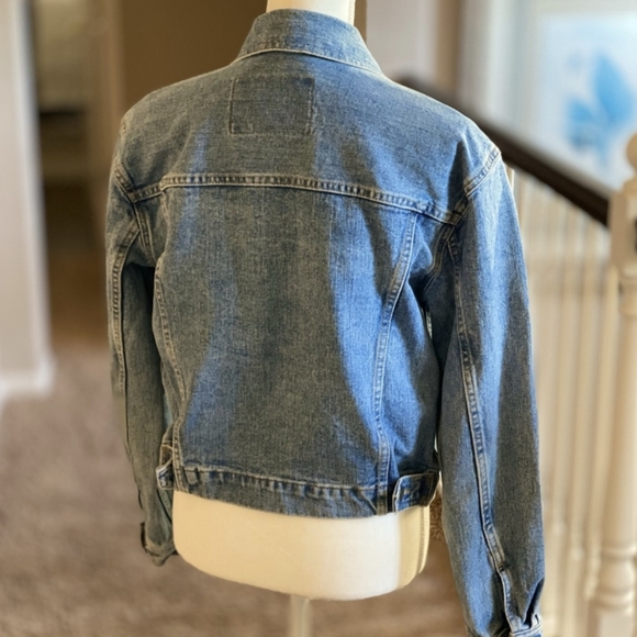 Liz Claiborne Authentic Classic Denim jacket 100% cotton M - Picture 8 of 15